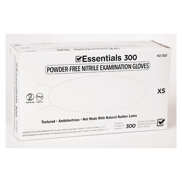 Essentials Healthcare Products Gloves Exam Essentials 300 PF Nitrile Latex-Free XS Indigo 300/Bx, 10 BX/CA (1127321)
