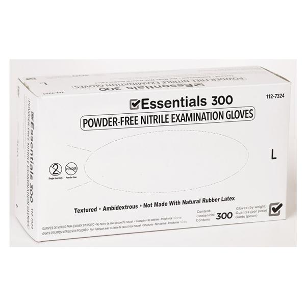 Essentials Healthcare Products Gloves Exam Essentials 300 PF Nitrile Latex-Free Lg Indigo 300/Bx, 10 BX/CA (1127324)