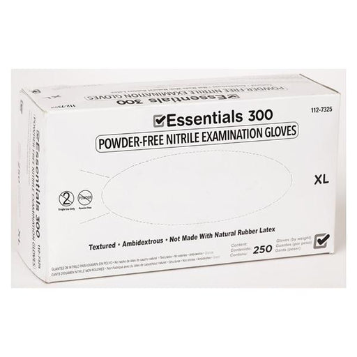 Essentials Healthcare Products Gloves Exam Essentials 300 PF Nitrile Latex-Free XL Indigo 250/Bx, 10 BX/CA (1127325)