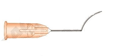 Eagle Labs Nucleus Hydrodissection Nichamin Cannula - Nucleus Hydrodissection Nichamin Cannula, 12 mm Formed, Flattened Tip, 25G x 1" - 113-25F-12