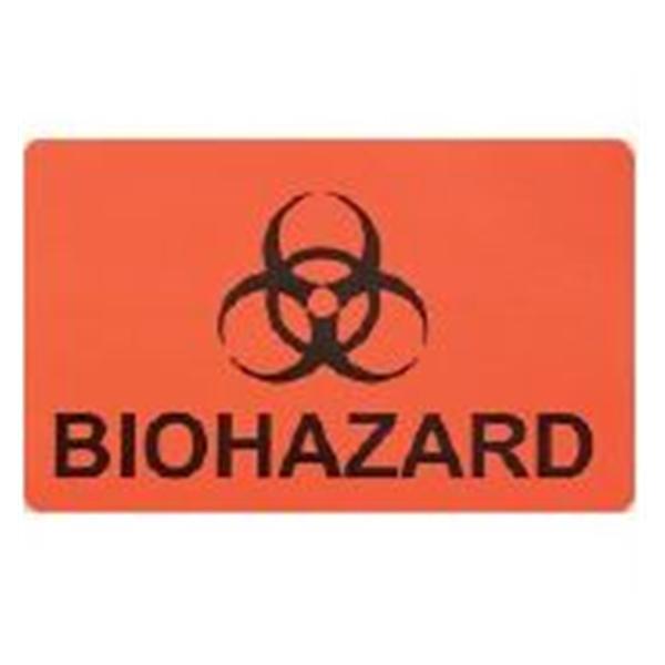 Phlebotic Biohazard Labels 2.75x1.75 Red 1000/Pk 1000/Pk
