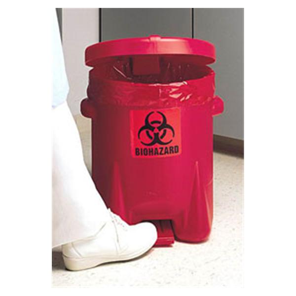 Grainger Container Biohazard 10gal Polyethylene Red Ea