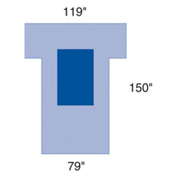 Medline Industries  Drape C-V Proxima Non-Fenestrated 40"x66" 10/Ca