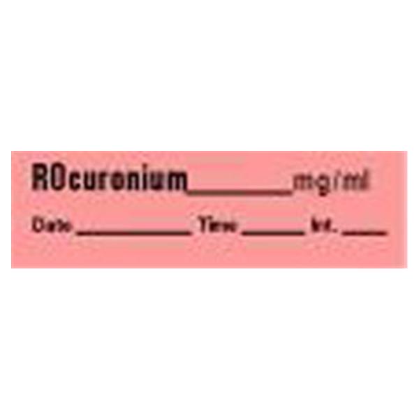 TimeMed a Div of PDC Tape Rocuronium Anesthesia 1.5x.5 Rmvbl Fluorescent Red 333/Rl