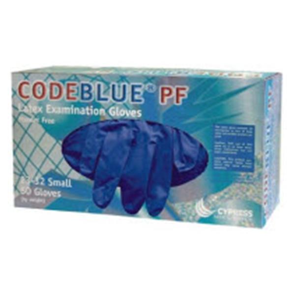 Cypress Medical Products Gloves Exam Code Blue Powder-Free Latex 12 in X-Large Blue 500/Ca