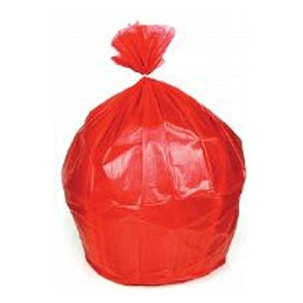 Heritage Bag Company Bag Biohazard 30x36" 20-30gal Red 0.8mil Symbol 250/Bx