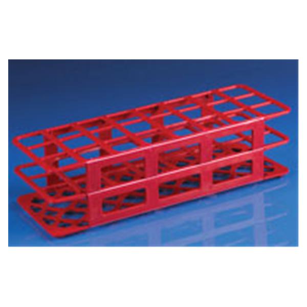 Globe Scientific  Test Tube Rack 30mm 24 Place Red Ea