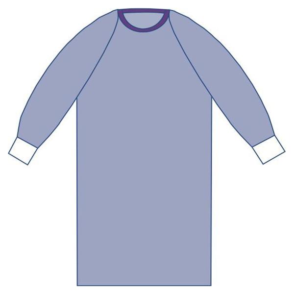 Medline Industries  Gown Surgical Sirus Large Blue NRnfrcd AAMI Level 3 Strl LF 32/Ca