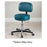 Clinton Industries Stool Exam Mid Series Black 5 Leg/Casters Backrest Ea