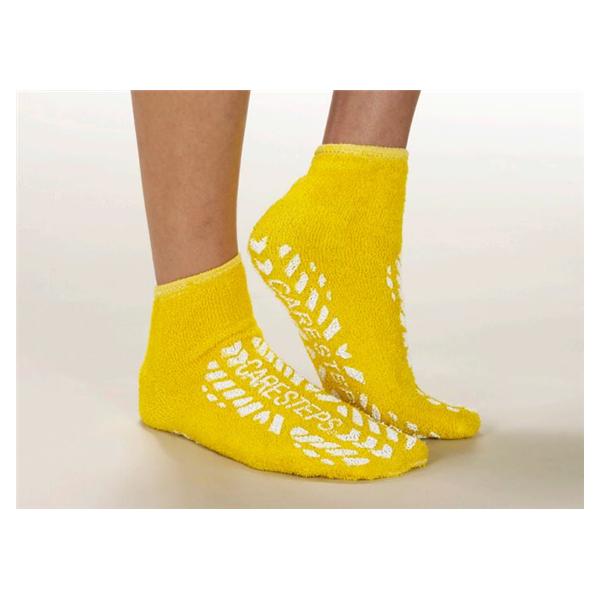 Alba-Waldensian Slippers Patient Care-Step Hi-Risk Terrycloth Yellow Lg 48Pr/Ca