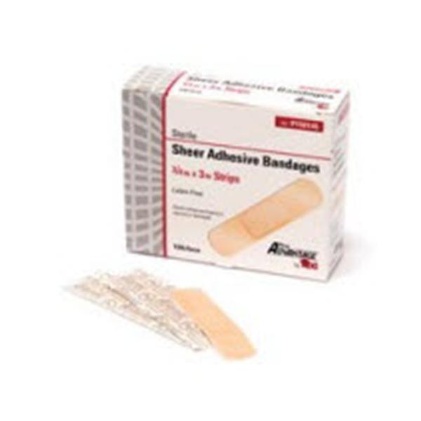 Abco Dealers Bandage Strips Sheer Pro-Advantage 3/4x3" Flexible Tan LF 100/Bx, 12 BX/CA (P150145)