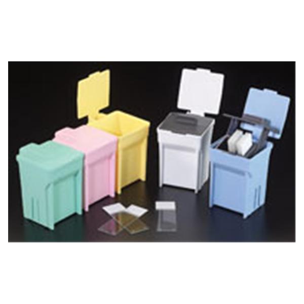 Simport Plastics Ltd Slide Staining Jar 64x76x92mm Yellow Acetal Polymer Plastic 6/Ca