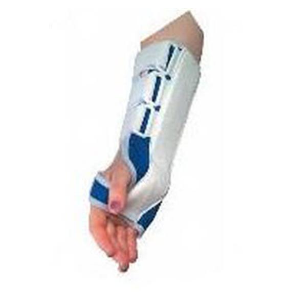 Zimmer Splint Deluxe Wrist Alum/Vnl White/Blue Size Medium Right Ea