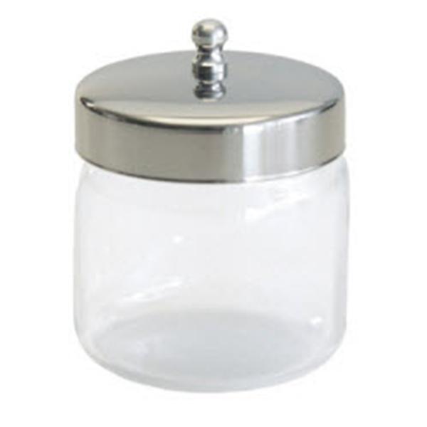 Graham-Field/Everest &Jennings Jar Dressing 3x3" Clear Glass With Stainless Steel Cover Ea, 12 EA/CA (3460)