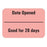 TimeMed a Div of PDC Label Date Opened/Good For 28 Days 1-7/16x1" Red 666/Rl