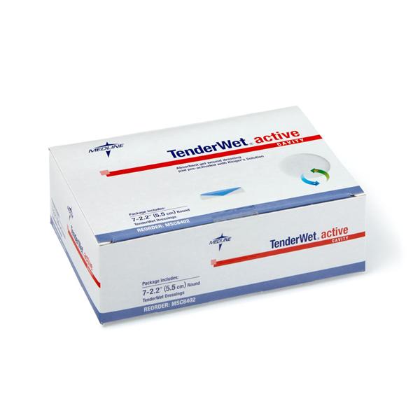 Medline Industries  Dressing Cvty Wnd TenderWet Active Lctd Rngr 2.2 Rnd Strl LF 7/Pk, 6 PK/CA (MSC8402)