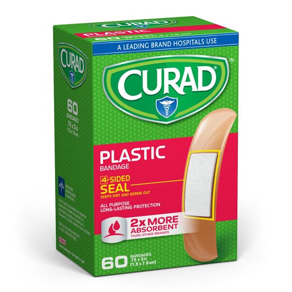 Medline Industries  Bandage Plastic Curad Classic Care 3/4x3" Flexible Flesh 60x48/Ca