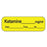 TimeMed a Div of PDC Label Ketamine Anesthesia 1-1/2x1/2" Permanent Yellow 600/Rl