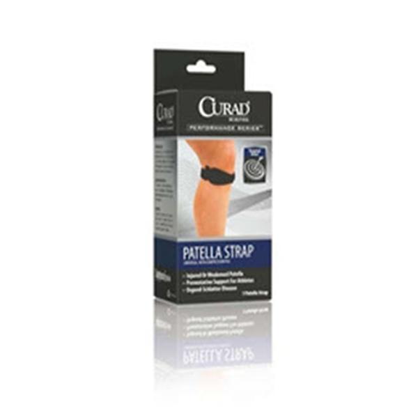 Medline Industries  Strap Curad Patellar Black Size One Size Fits All Universal 4/Ca