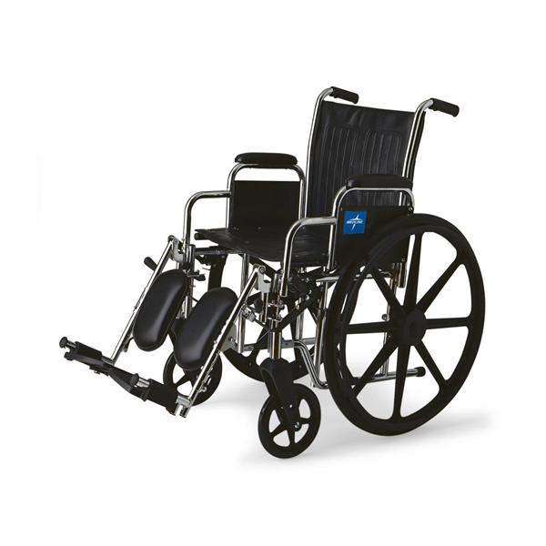 Medline Industries  Wheelchair Excel 2000 300lb 16x18 Blk Dsk Arms Elvt Lgrst Ea