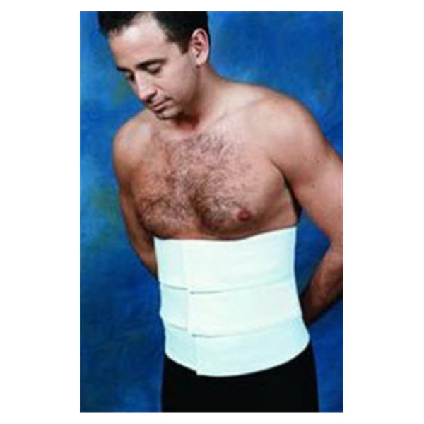 ES Medical Binder Compression Abdominal Cotton-Like Unsx 3Pnl White 12" Ea