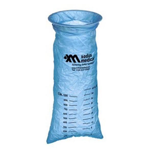 Xodus Medical Bag Emesis 1000mL Blue Graduated Non-Sterile 144/Bx