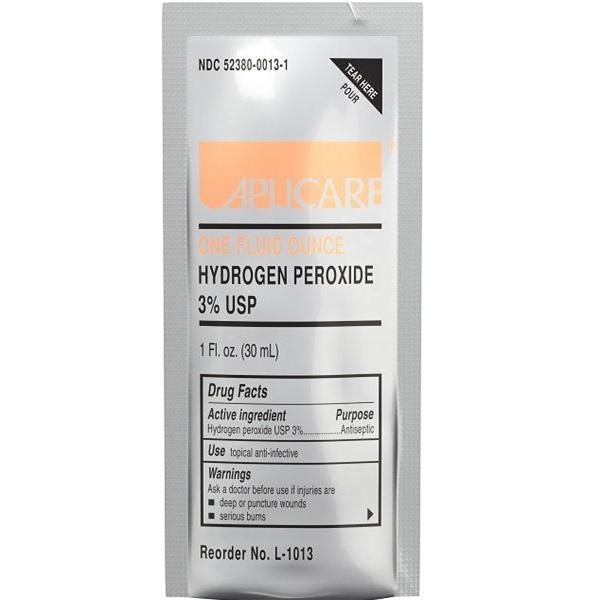 Medline Industries  Hydrogen Peroxide 3% Antiseptic USP Solution 1oz Pouch 200/Ca