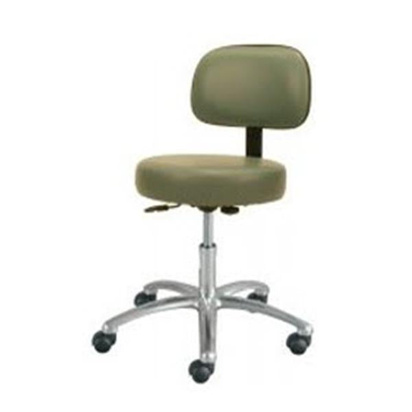 Winco Stool Exam Gray 5 Leg Casters Backrest Ea (4450-07)