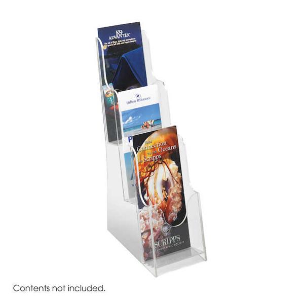 Safco Products Display Pamphlet 3 Pocket Acrylic Tabletop Ea