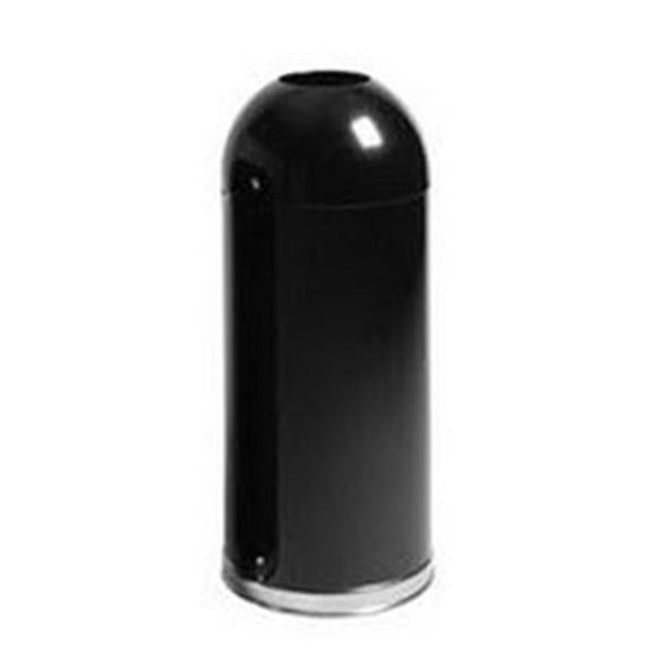 Rubbermaid Container Waste Stl 15gal Self-Closing Swing Lid Slvr Mtlc Ea