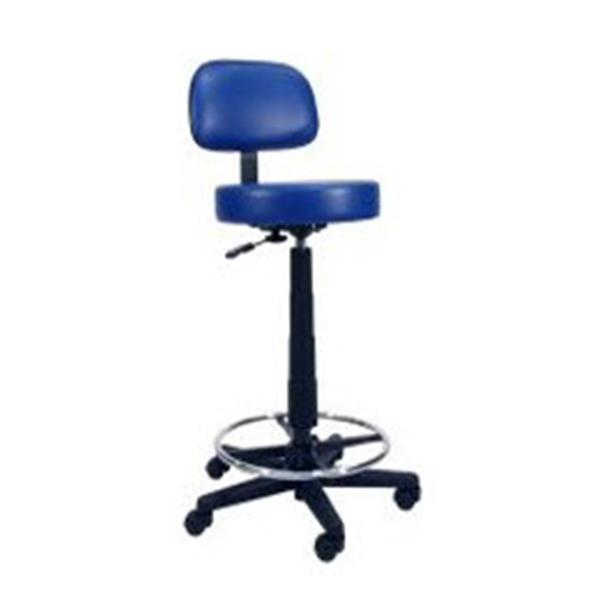 Winco Stool Laboratory Burgundy 5 Leg Casters Backrest Ea