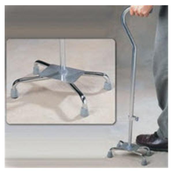 Drive Medical Designs Cane Quad Standard Aluminum 300lb Capacity 29-38" Silver Adult Ea