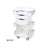 TRIPPNT Cart Storage 20-1/4x23x35" 4-3" Casters/2 Locking 3 Drawer Ea