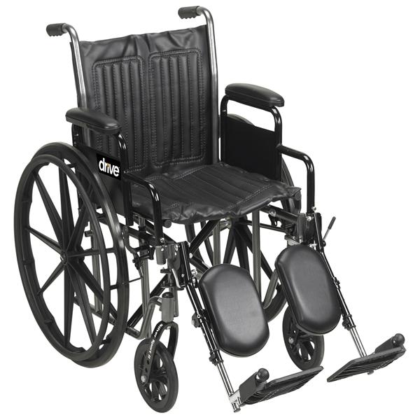 Drive Medical Designs Wheelchair Transport Silver Sport 300lb 18"Wide Fxd Ftrst Ea