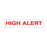 Health Care Logistics Labels High Alert 1-5/8x3/8" Wht/Red 1000/Pk 1000/Pk