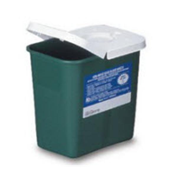 Medtronic MITG-Covidien Container Non-Infectious Waste EnviroStar Plstc 8qt Lid Green Ea