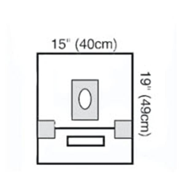3M Medical Products Drape Surgical Steri-Drape Fenestrated 15x19" Sm Clear Strl 40/Ca