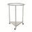 Mac Medical Hamper Linen Stainless Steel Round 25x35" Silver Ea