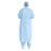 O & M Halyard Gown Surgical Basics Large Blue/White Neckband NRnfrcd NS 640/Ca