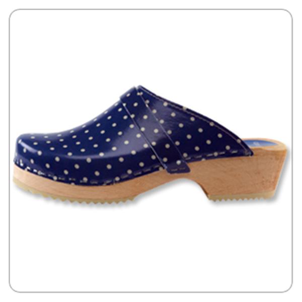 Moheda Toffeln International Clog Open Back Leather / Wood Base Womens Adult Sz 10 SlpOn 1/Pr