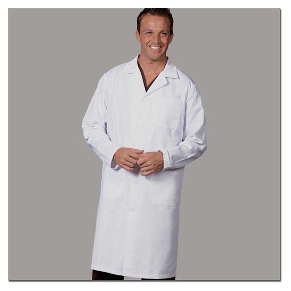 Fashion Seal Lab Coat X-Long 65% Polyester / 35% Cotton Mens Wht Sz 56 45" Ea