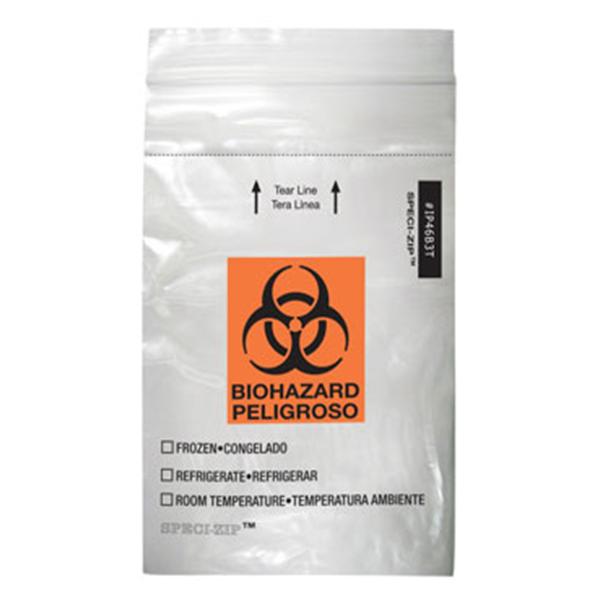 MiniGrip Speci-Zip Biohazard Bag Clear Zip Closure With Symbol 1000/Ca (IP46B3T)
