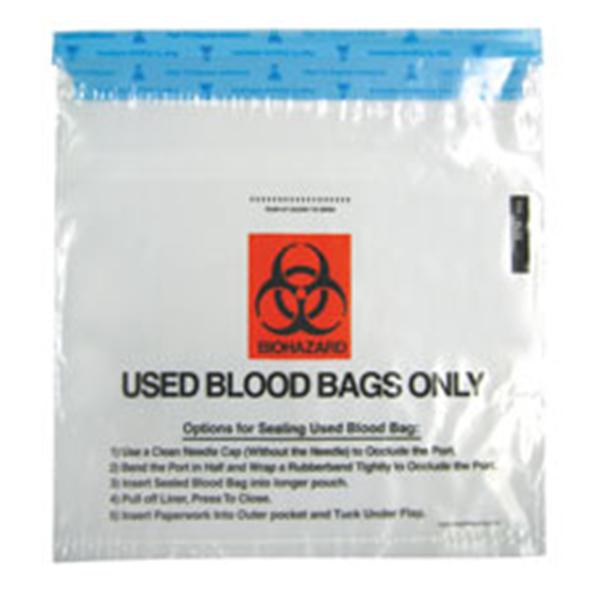 MiniGrip Bg Bio SpcGrd 10x10 PrssNCls w/ 2Pckt Trans Blu Symbl 3Wl 1000/Ca