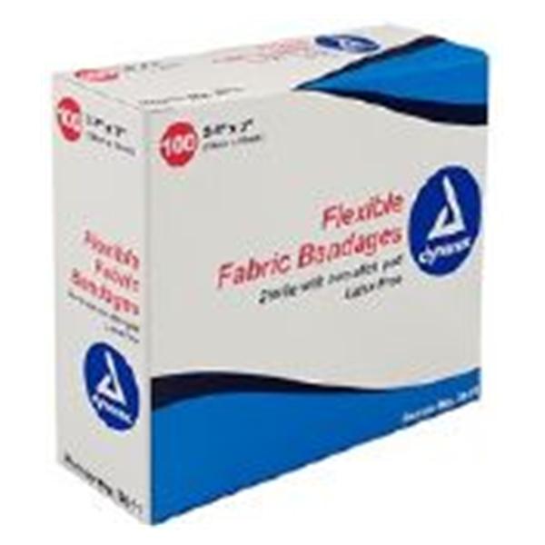 Dynarex oration Bandage Strips Fabric 1x3" Tan 100/Bx, 24 BX/CA (3612)