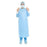 O & M Halyard Gown Surgical Microcool 2XL/XLng Blu/Rd Nckbnd AAMI L4 Strl 26/Ca