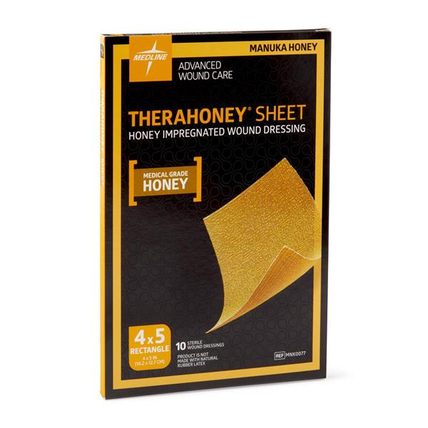 Medline Industries  Dressing TheraHoney 100% Manuka Honey 4x5" Sterile 1.5oz LF 10/Bx