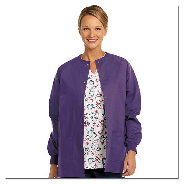 Fashion Seal Jacket Warm-Up Poly/Ctn Fashion Blend Unsx Prpl XL 2Pckt Ea