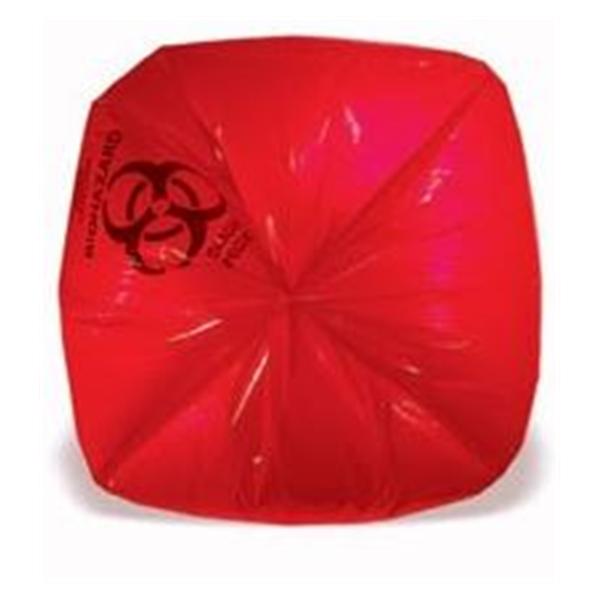 Heritage Bag Company Bag Biohazard 36x30" 20-30gal Red 1.3mil Symbol 250/Ca