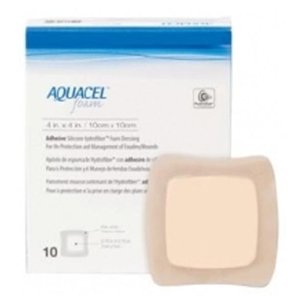 Convatec US Dressing Aquacel Foam 4x4" Silicone Adhesive 10/Bx