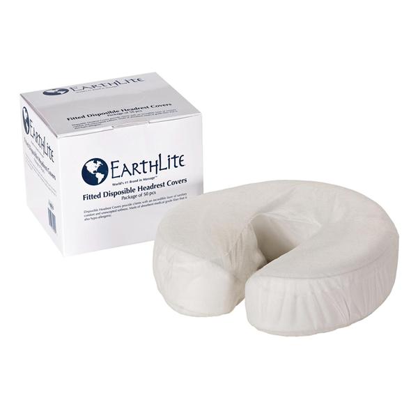 Earthlite Massage Tables Cover Headrest White With Elstc Crdl Cshn 50/Bx